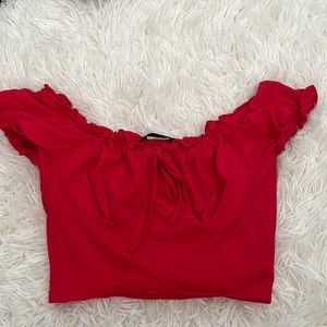 Off the shoulder crop top